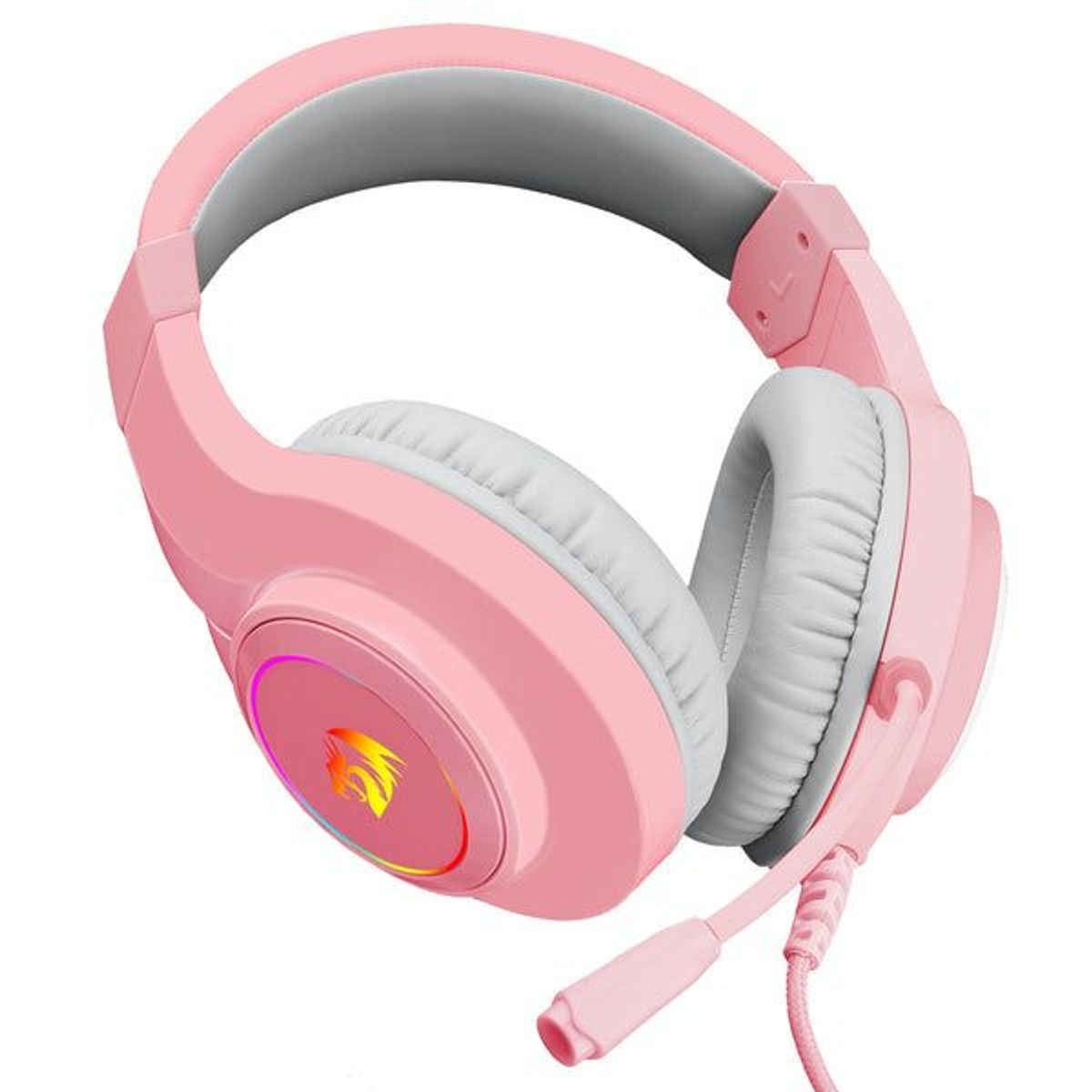 REDRAGON - AUDIFONO GAMER REDRAGON CON MICROFONO HYLAS COLOR ROSA H260P-RGB