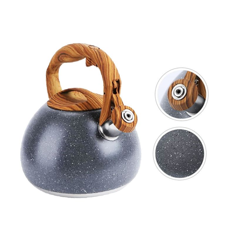 GENERICO - Tetera Suprema 3 Litros Granito con Acero Inoxidable 18/10 Gris