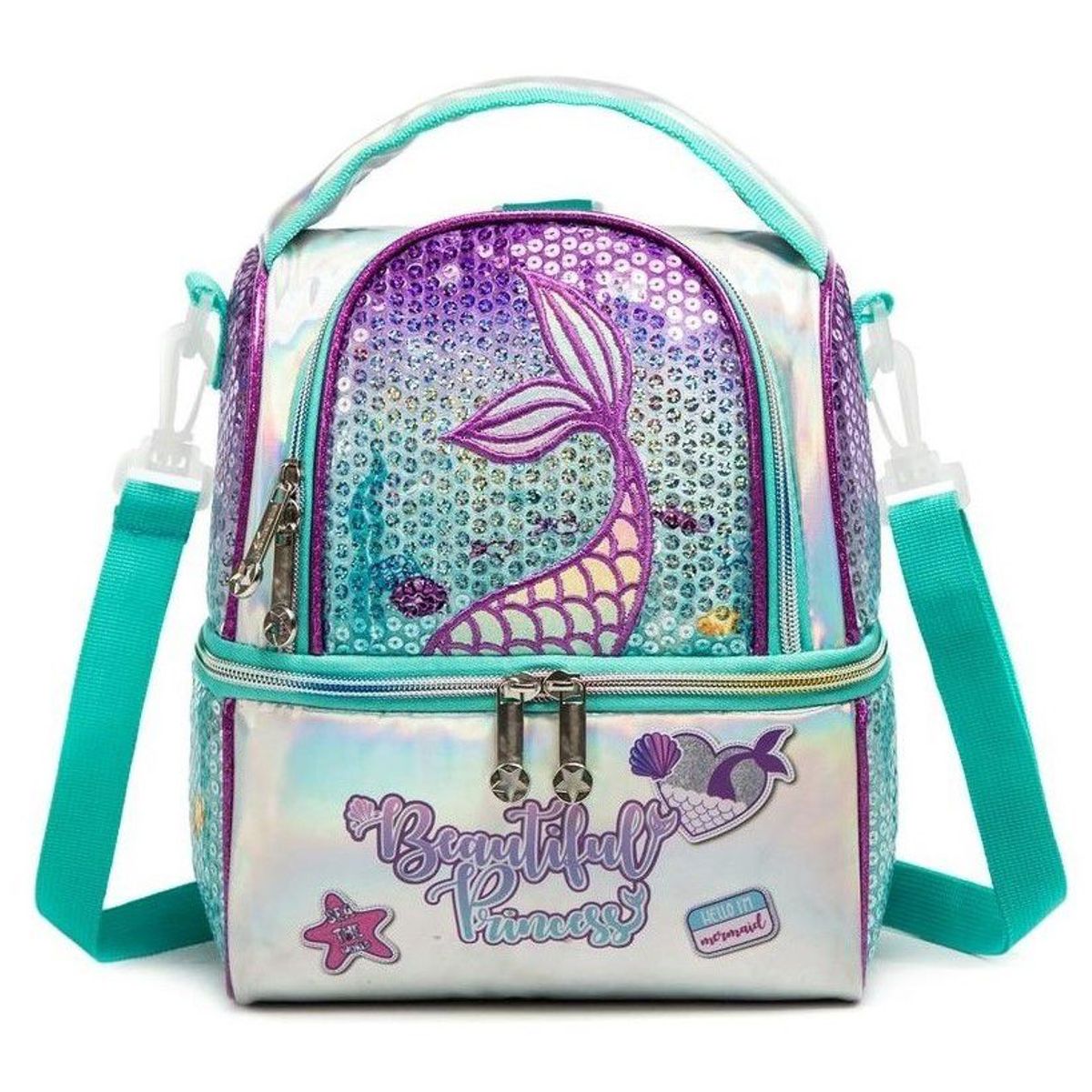 GENERICO - Lonchera térmica doble compartimento diseño Sirena