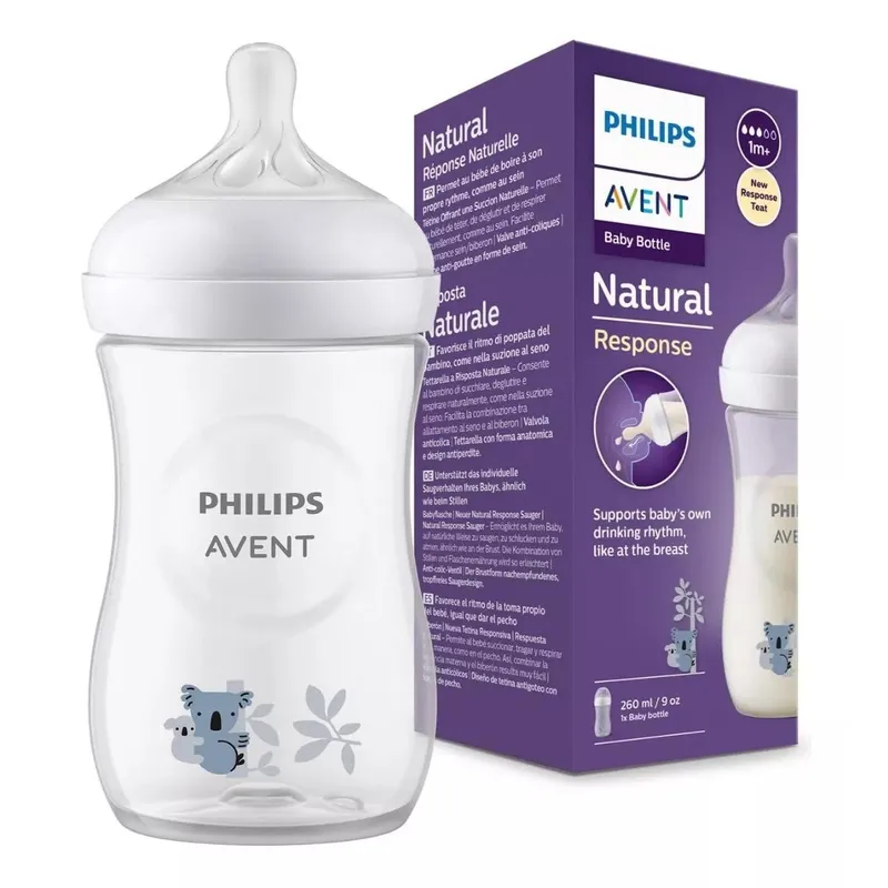 AVENT - Biberon Koala Avent Natural 3.0 Anticolico Antigoteo 260 Ml