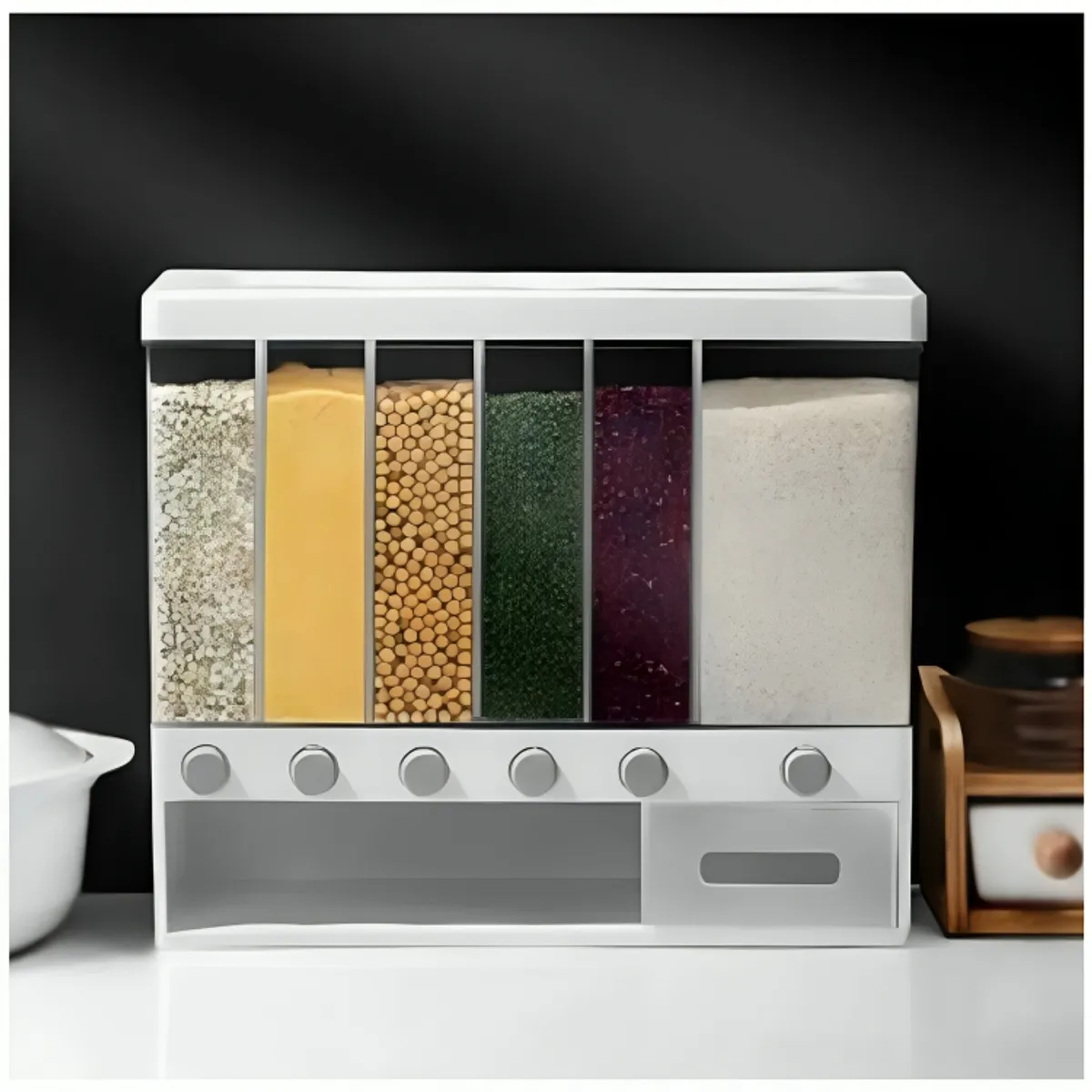 GENERICO - Organizador Dispensador Múltiple Para Menestras Granos y Legumbres
