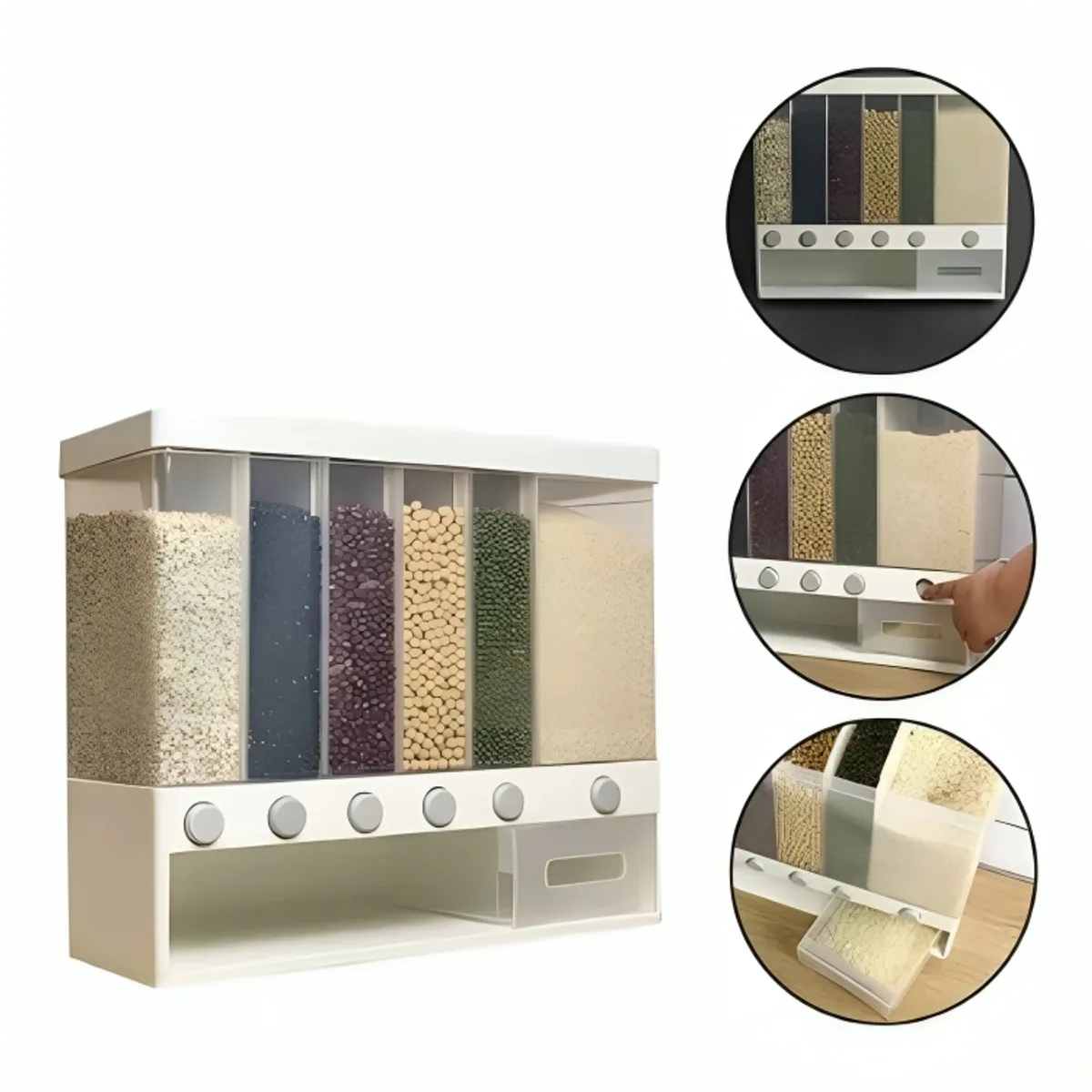 GENERICO - Organizador Dispensador Múltiple Para Menestras Granos y Legumbres