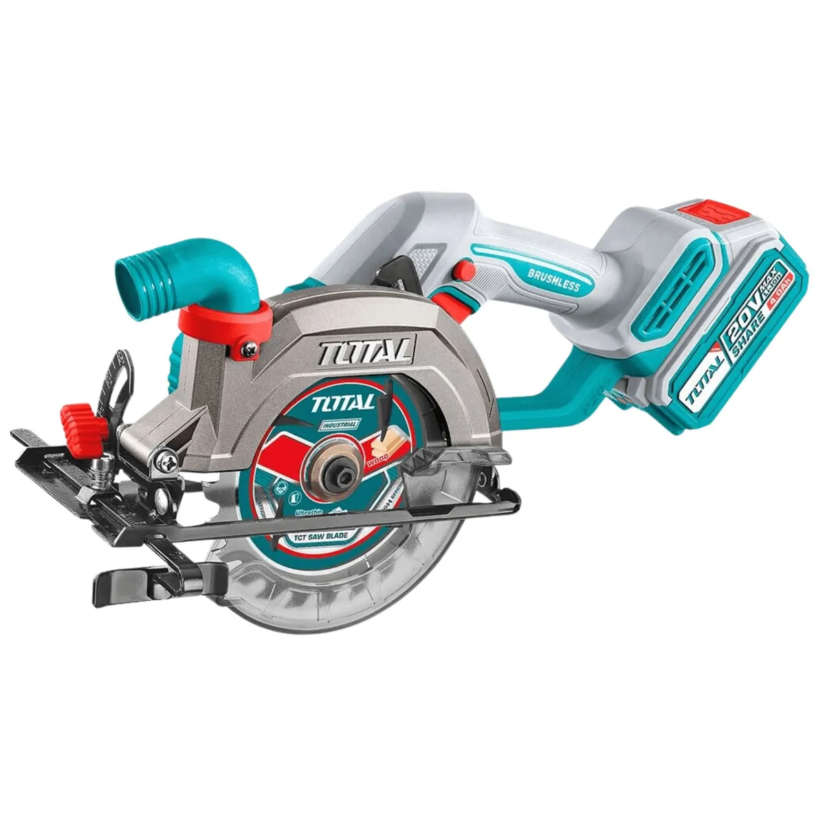 TOTAL TOOLS - Sierra circular 20v incluye bateria 4ah y cargador Total