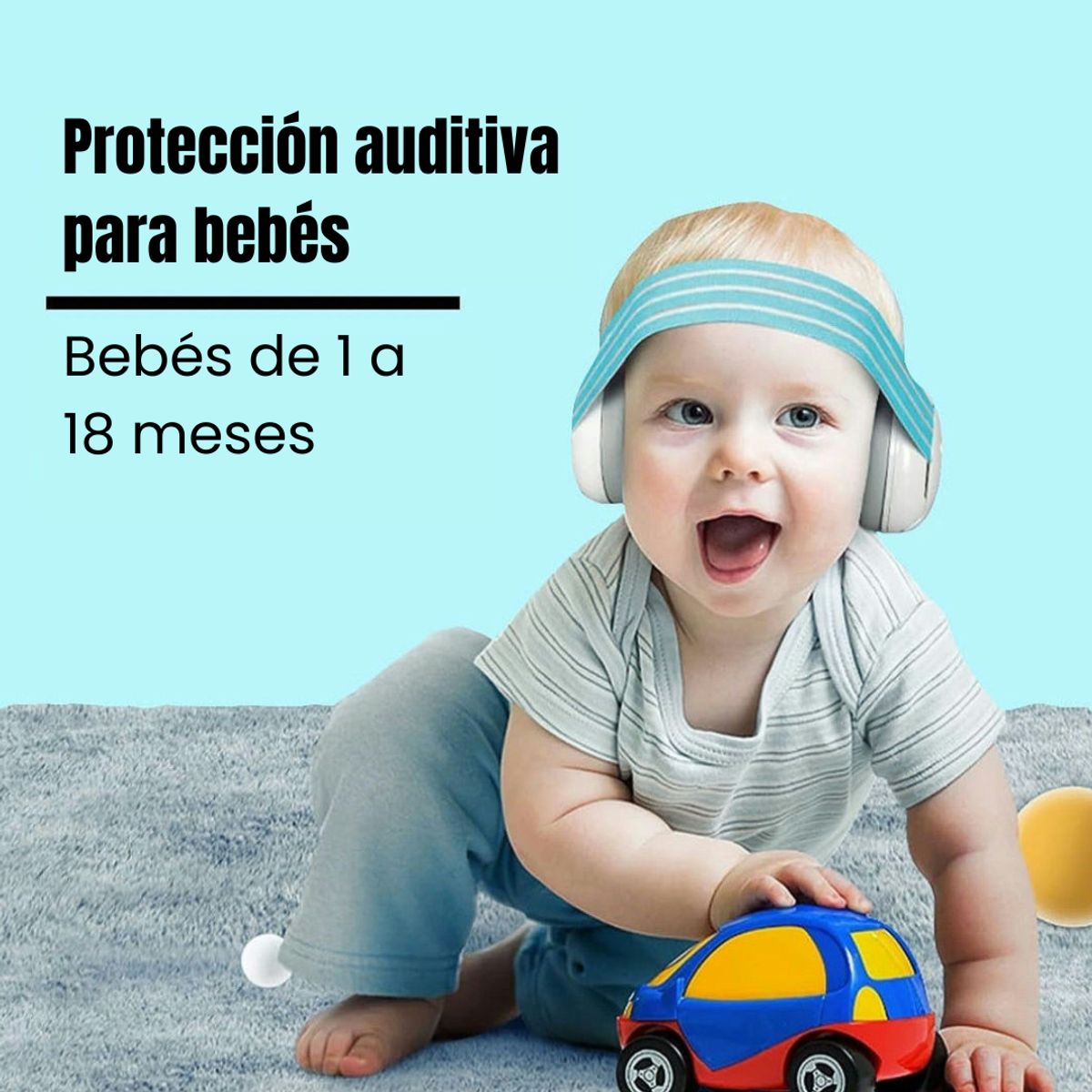 GENERICO - Audifonos Antiruido Orejeras Bebés 1-18 Meses Vincha Ajustable BLANCO-C HomeK
