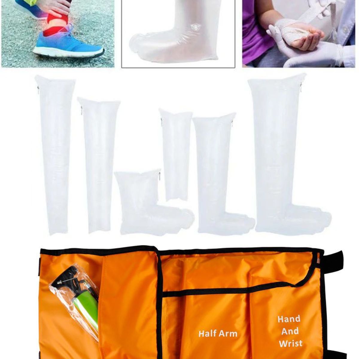 GENERICO - Férula inflable  AIR SPLINT 6 PCS Primeros Auxilios