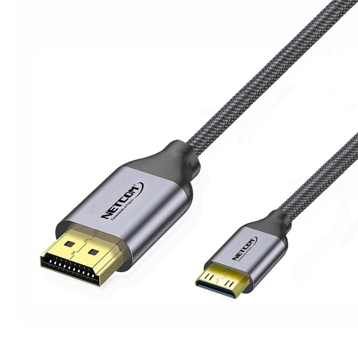 NETCOM - Cable Mini Hdmi a Hdmi 3 Metros NETCOM 2.0 4K 60 Hz ULTRA HD eARC