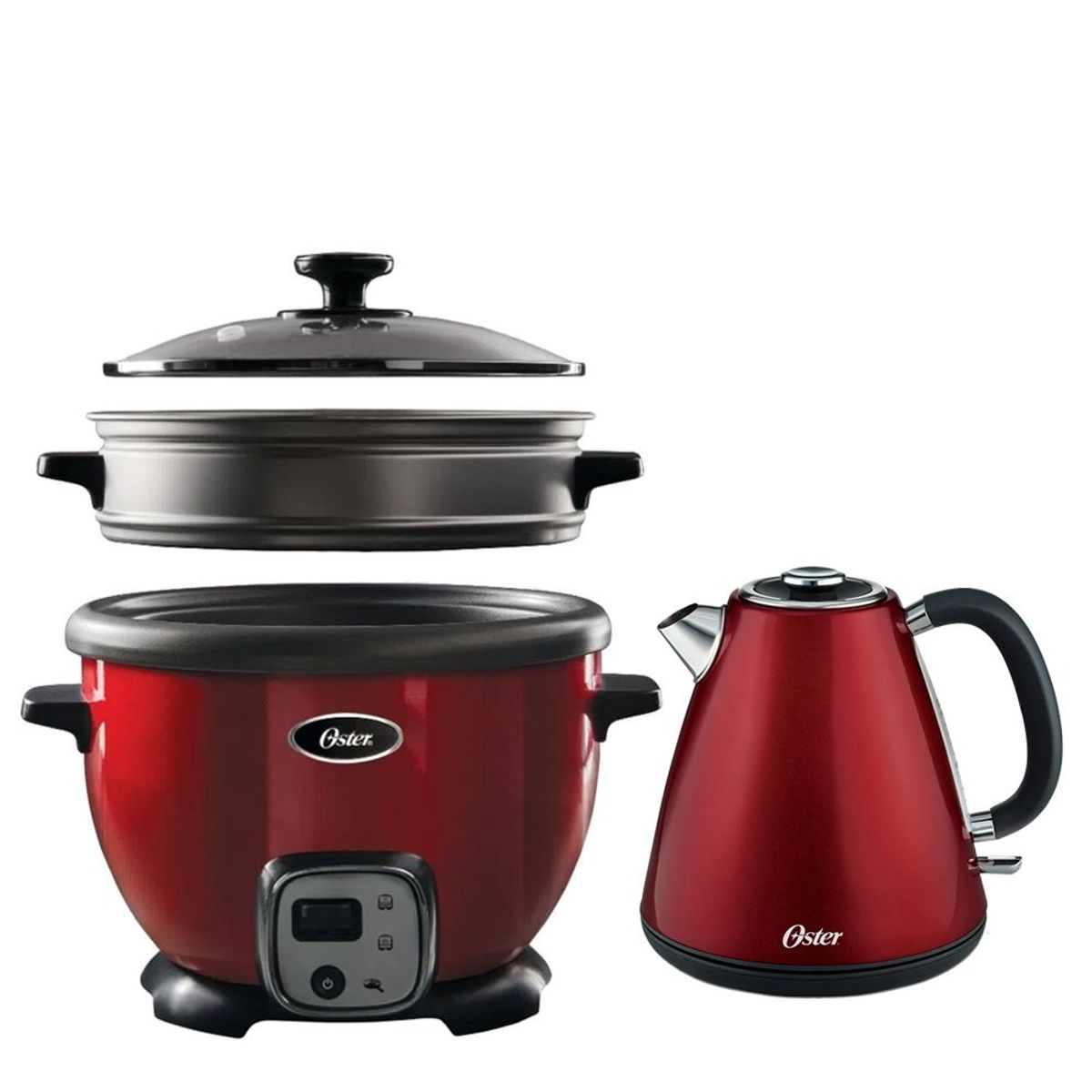 OSTER - Olla Arrocera Multiusos 2.2 Litros CKSTRC7030R + Hervidor Oster 1.6 lt