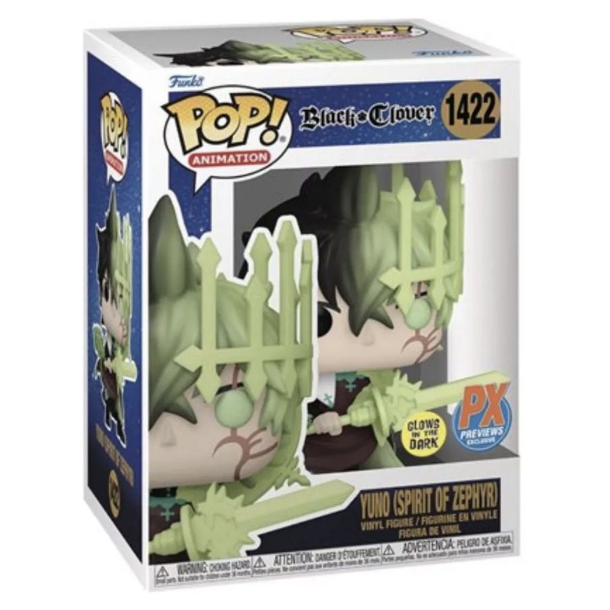 FUNKO - Yuno Spirit Of Zephyr Glow Funko Pop 1422 Black Clover Px