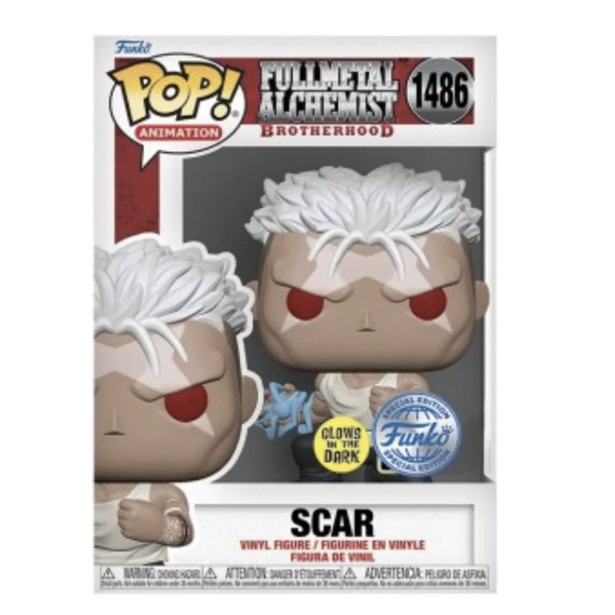 FUNKO - Scar Glow In The Dark Funko Pop 1486 Fullmetal Alchemist