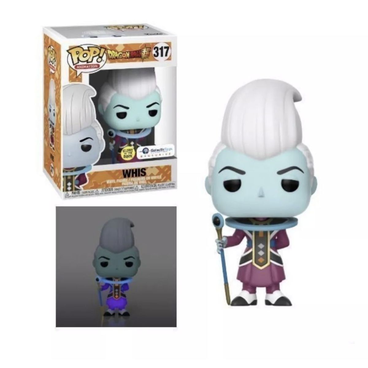 FUNKO - Whis Funko Pop 317 Glow Galactic Toys E Dragon Ball Z