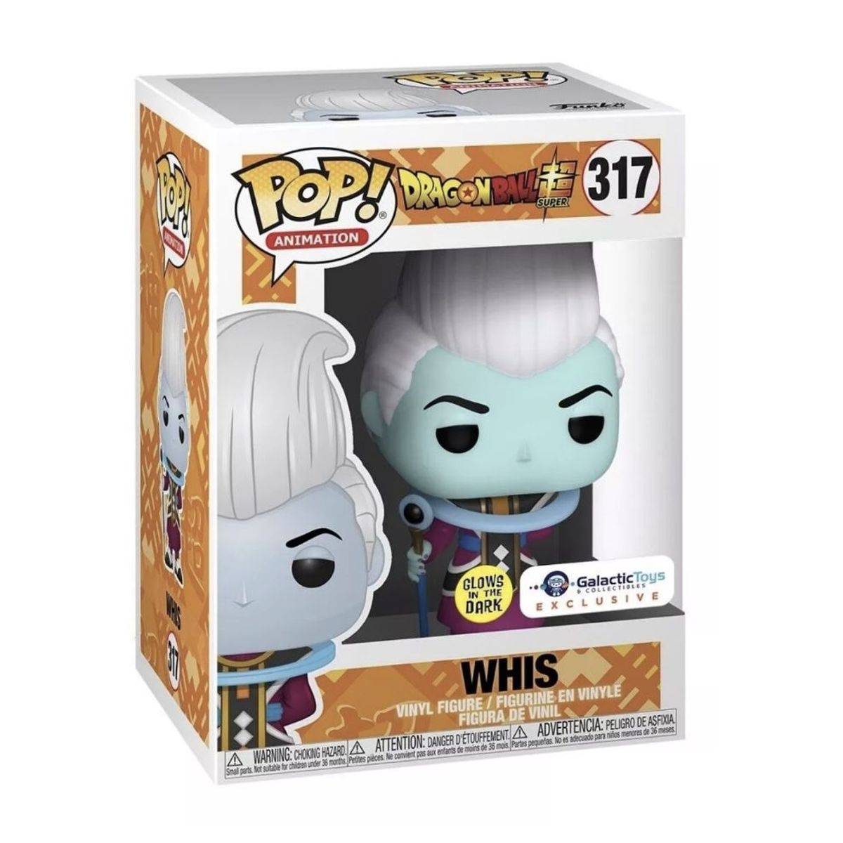 FUNKO - Whis Funko Pop 317 Glow Galactic Toys E Dragon Ball Z