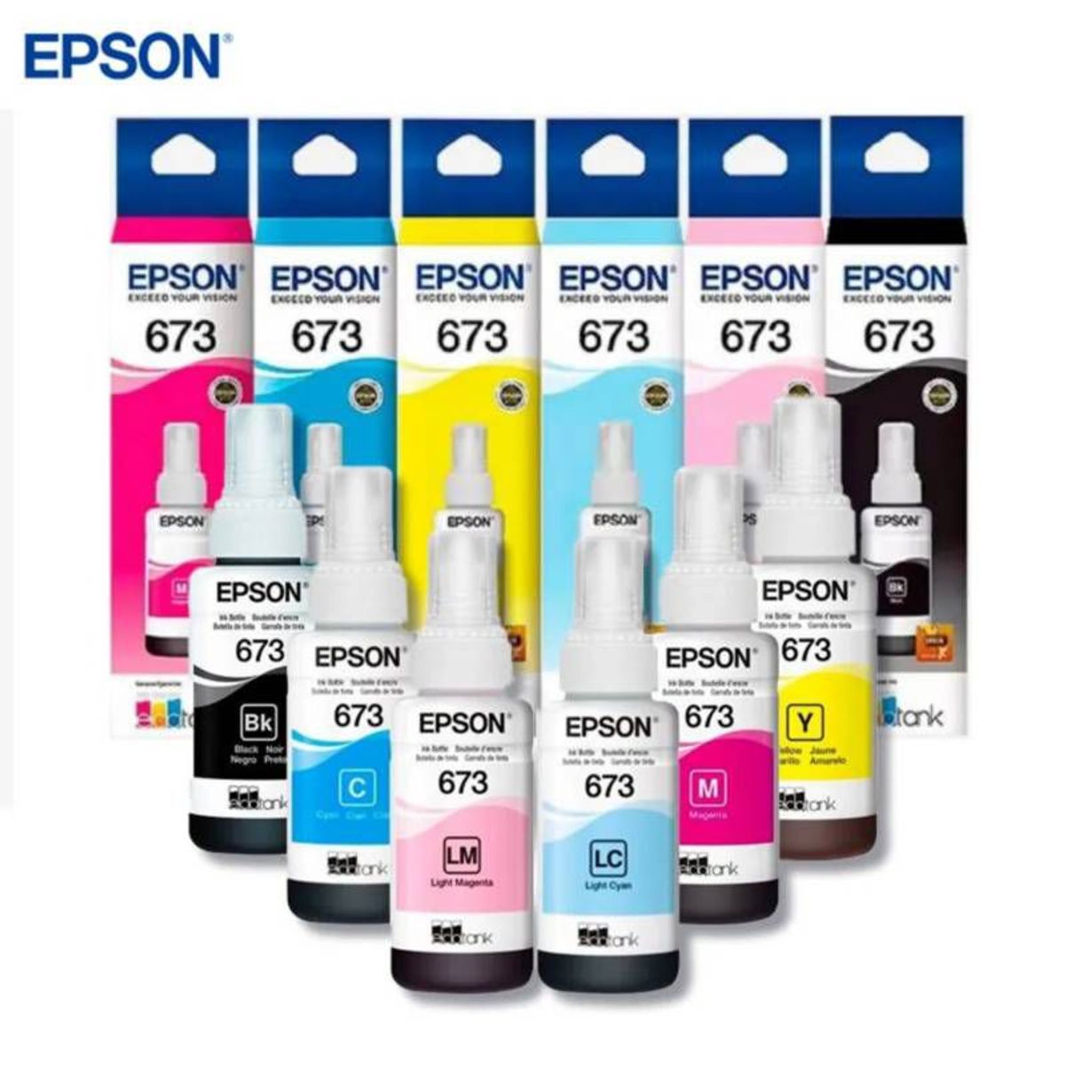 EPSON - Kit Tinta Epson T673 6 Colores