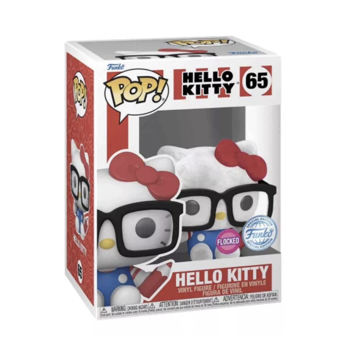 FUNKO - Hello Kitty Nerd flocked Funko Pop 65 Hello Kitty