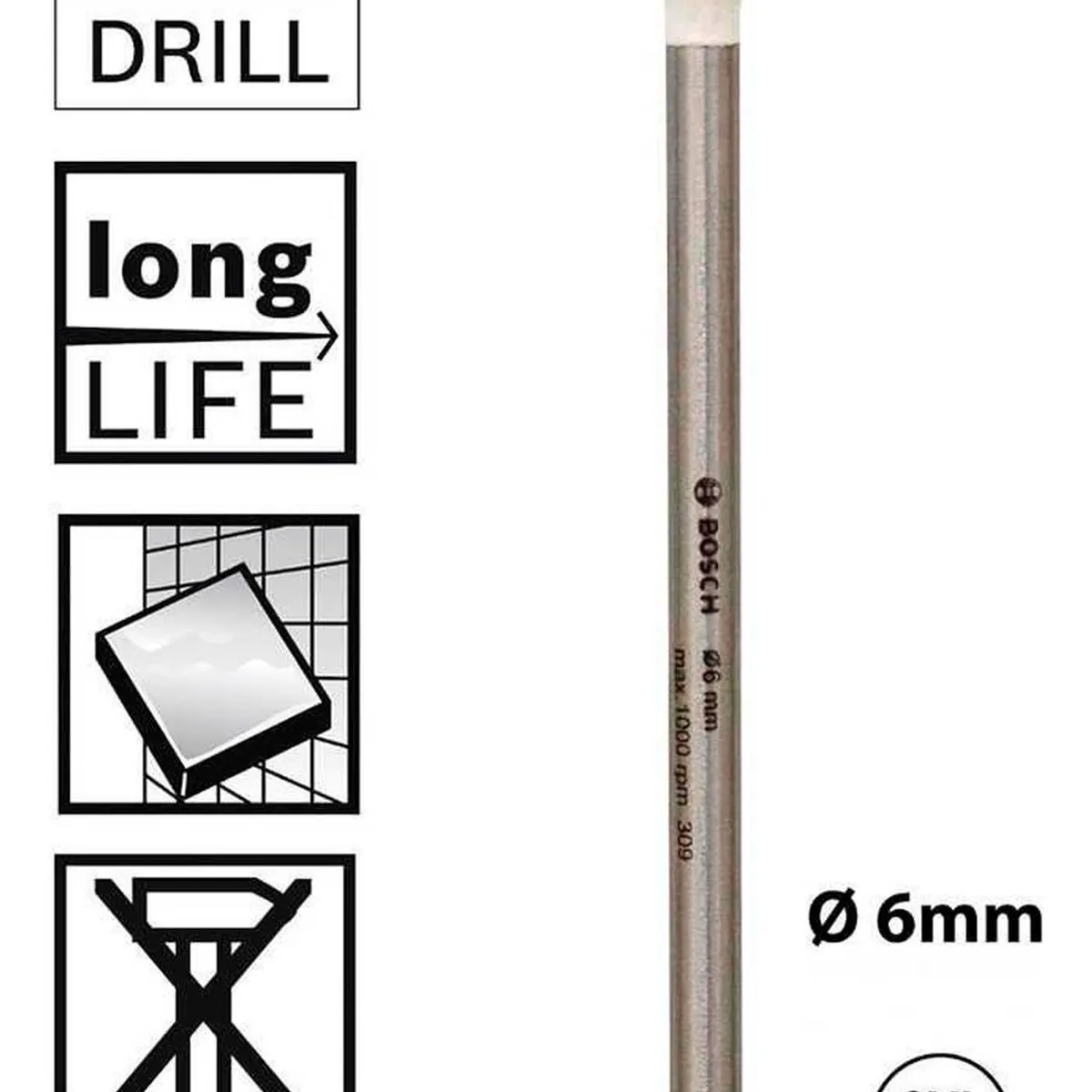 BOSCH - Bosch Broca Expert para Ceramica CYL-9 6mm