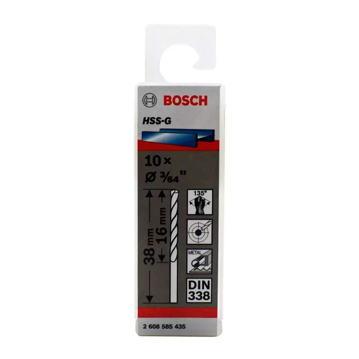 BOSCH - Bosch Broca Metal HSS-G X10U  1.2mm 3/64"