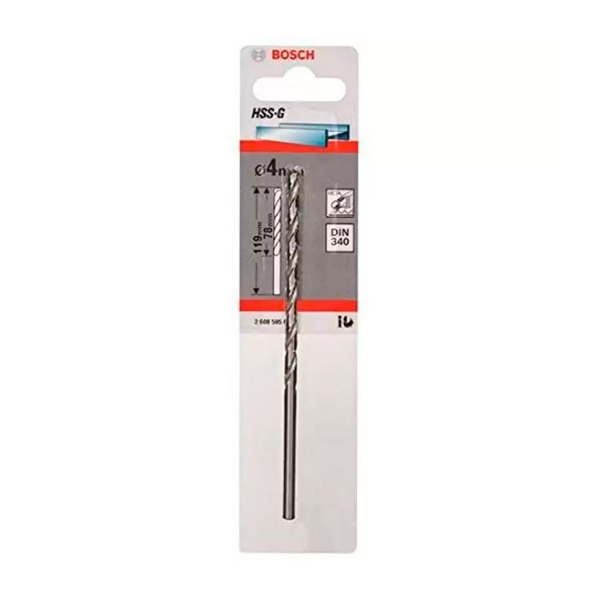 BOSCH - Bosch Broca Metal HSS-G  4.0X 75mm 1U