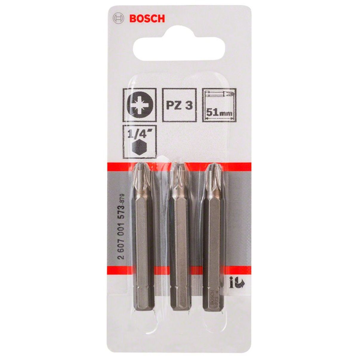 BOSCH - Bosch Punta Pozidriv 3X50mm 3 Unidades