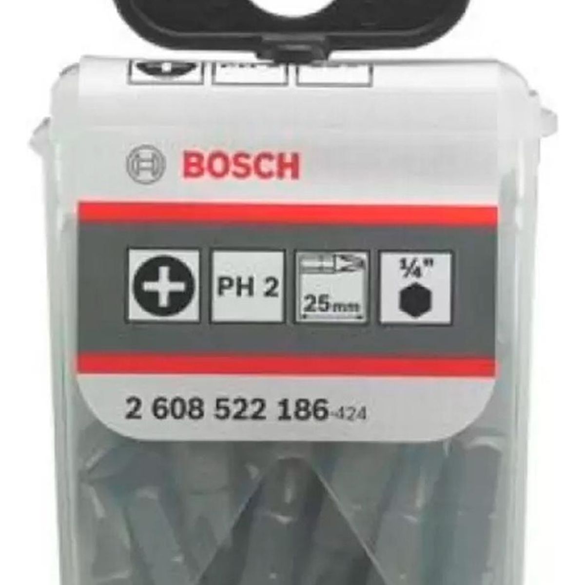 BOSCH - Bosch Punta Phillips 2X25mm 25 Unidades Caja Plastica