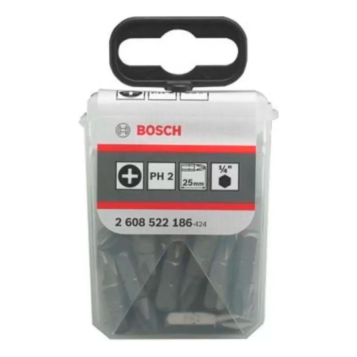 BOSCH - Bosch Punta Phillips 2X25mm 25 Unidades Caja Plastica
