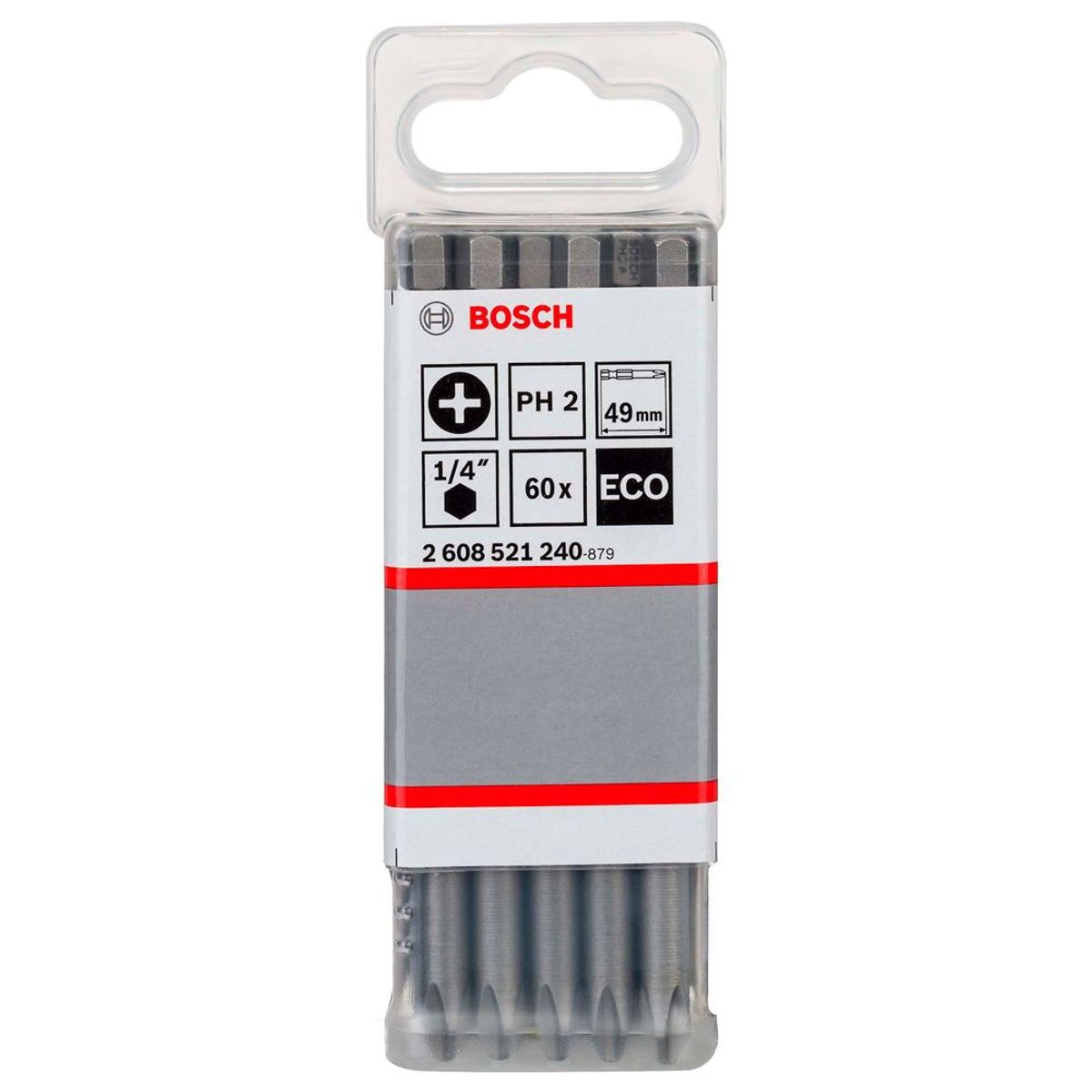 BOSCH - Bosch Punta Phillips 2X50mm 60 Unidades Caja Plastica