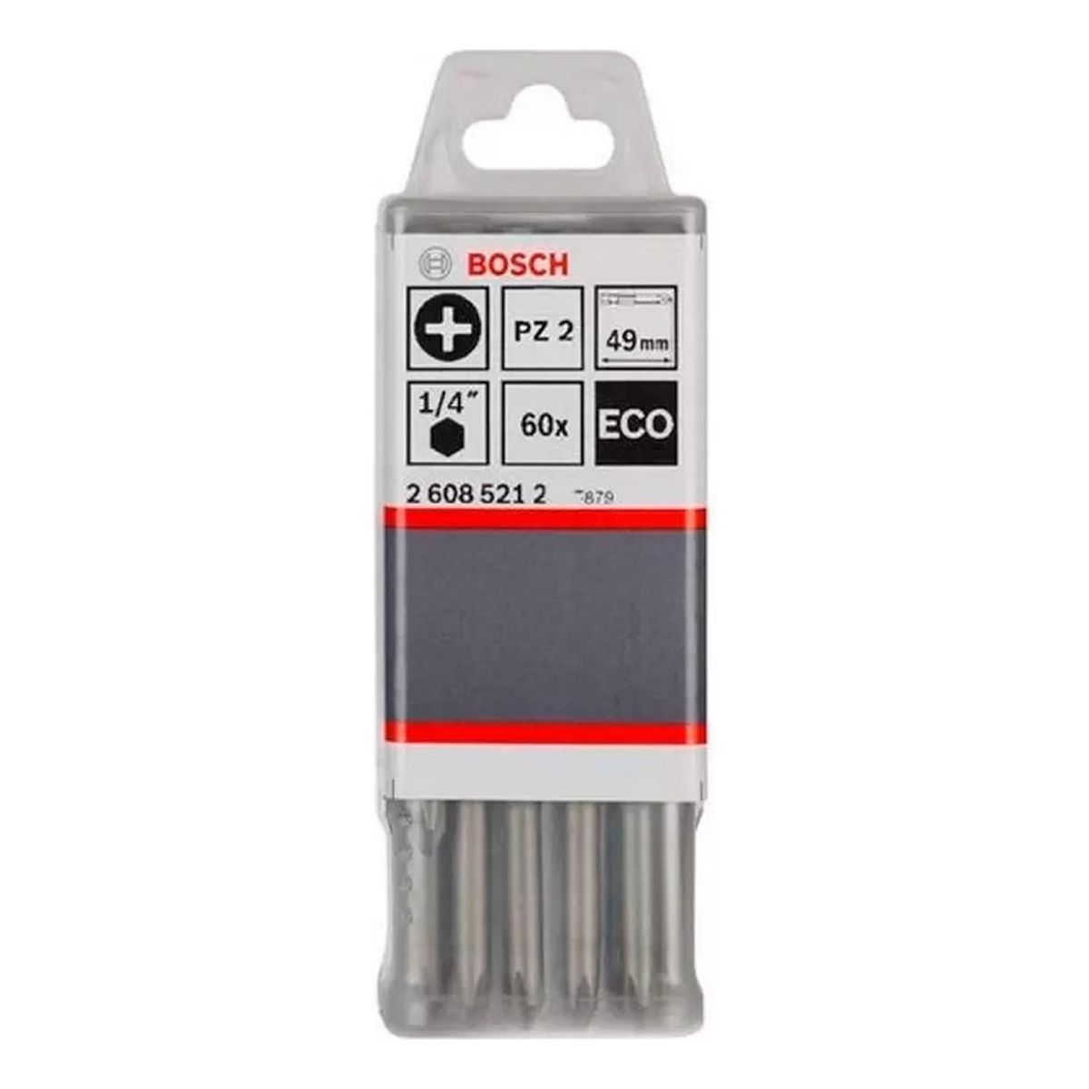 BOSCH - Bosch Punta Pozidriv 2X50mm 60 Unidades Caja Plastica