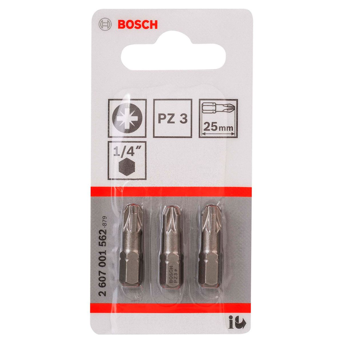 BOSCH - Bosch Punta Pozidriv 3X25mm 3 Unidades