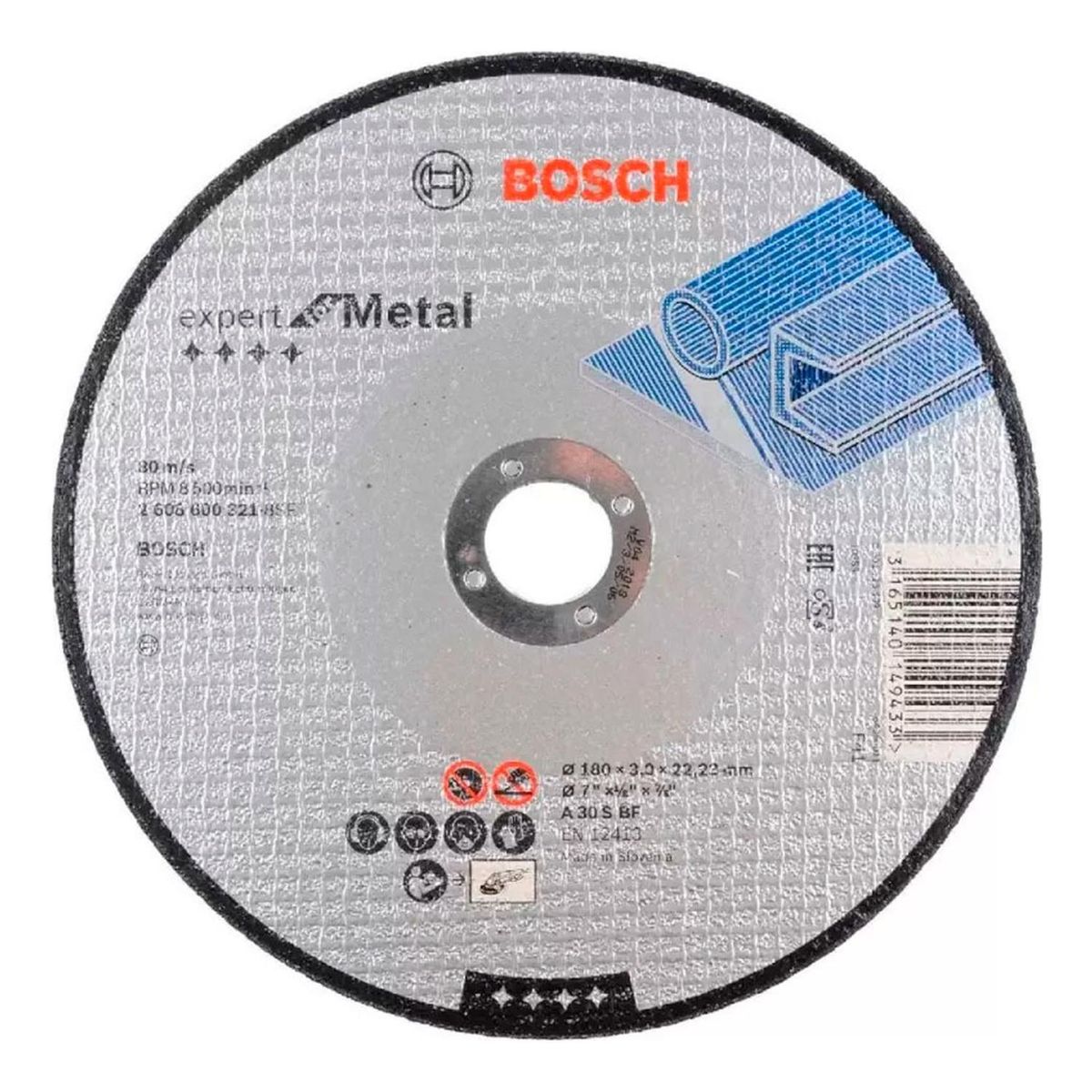BOSCH - Bosch Disco Abrasivo Corte Expert Metal 180X30 Recto