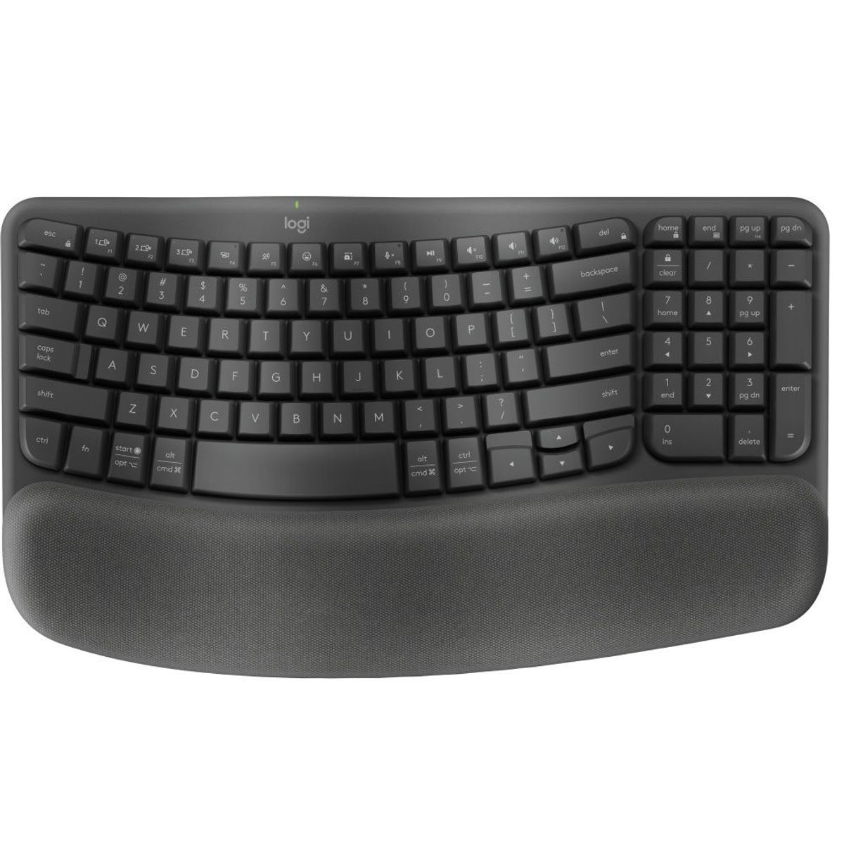LOGITECH - Teclado Logitech Wave Keys Inalambrico Bluetooth Negro Español