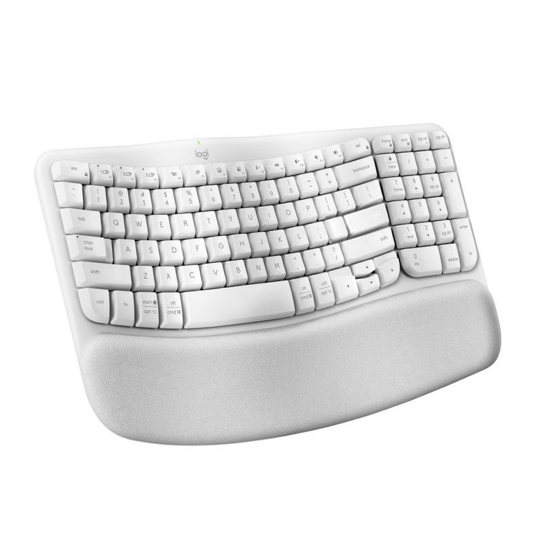 LOGITECH - Teclado Logitech Wave Keys Inalambrico Bluetooth Blanco Español Ergo