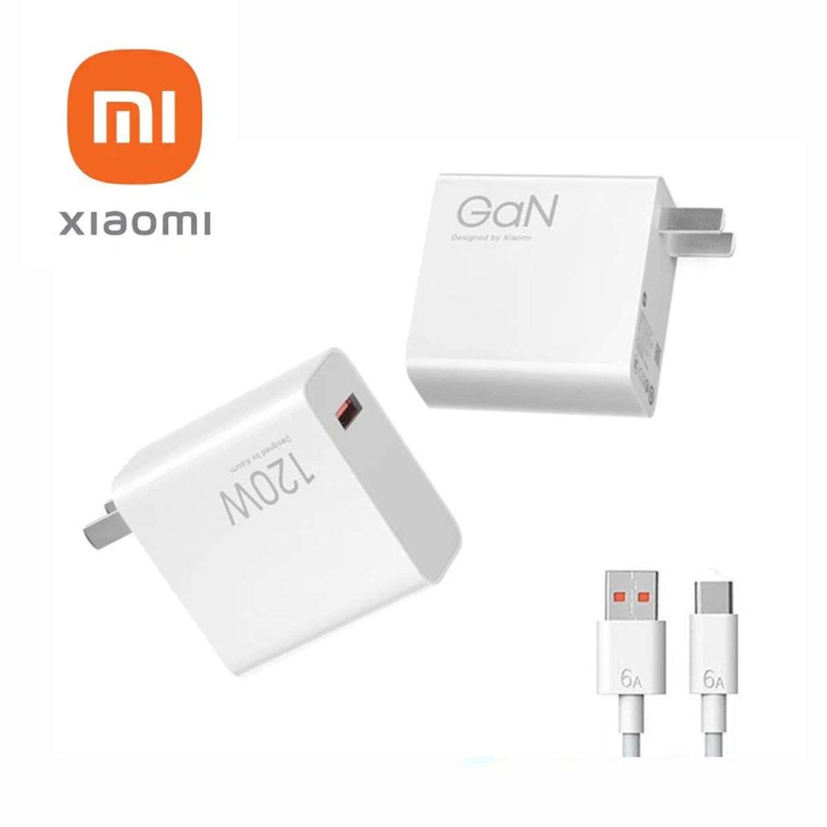 XIAOMI - Cargador  Xiaomi 120W GaN Carga Rapida Mi Turbo - Original