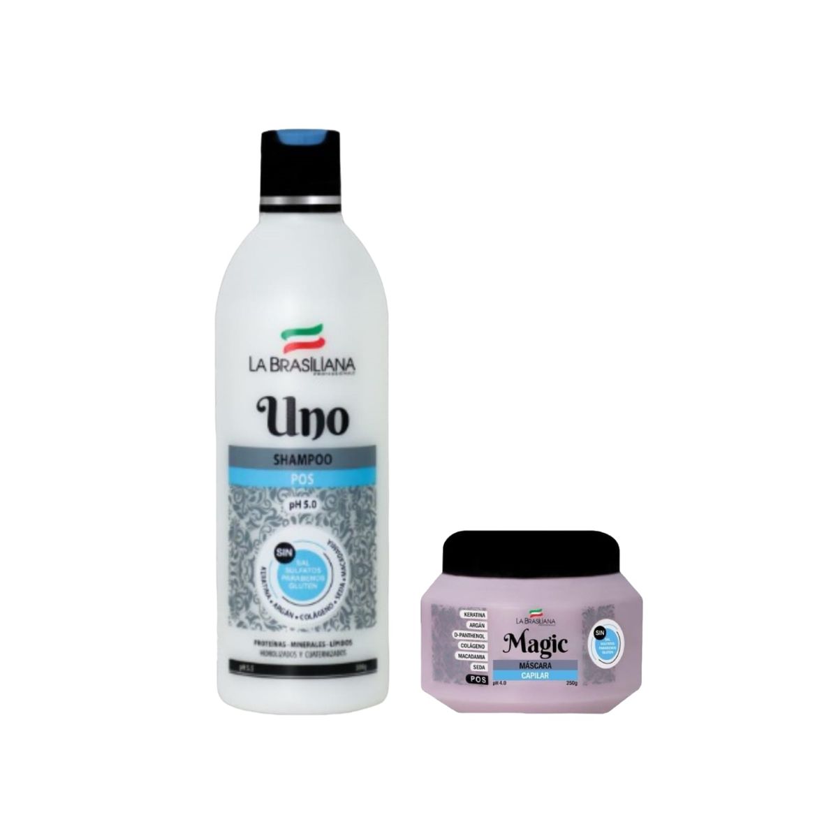LA BRASILIANA - Pack La Brasiliana - Shampoo UNO + Magic POS 250 gr Sin SAL