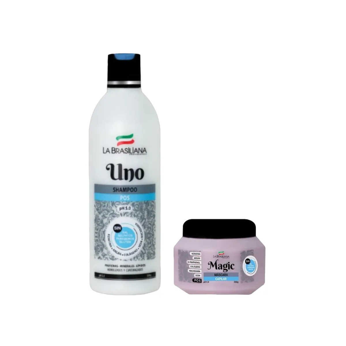 LA BRASILIANA - Pack La Brasiliana - Shampoo UNO + Magic POS 250 gr Sin SAL