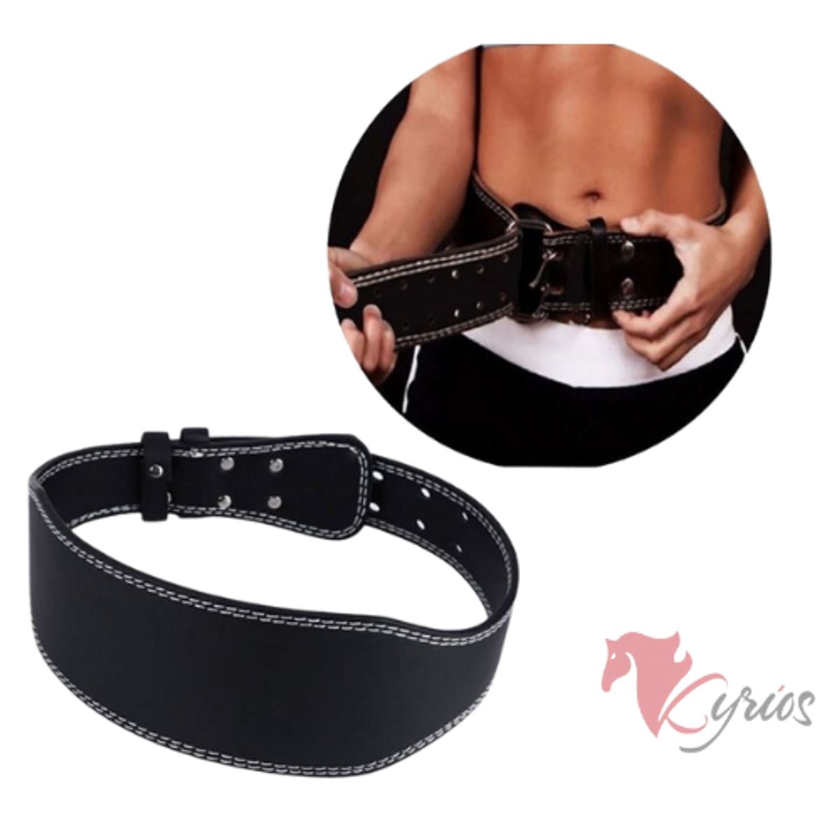 NACIONAL - Correa de Cuero Para Gym Talla M