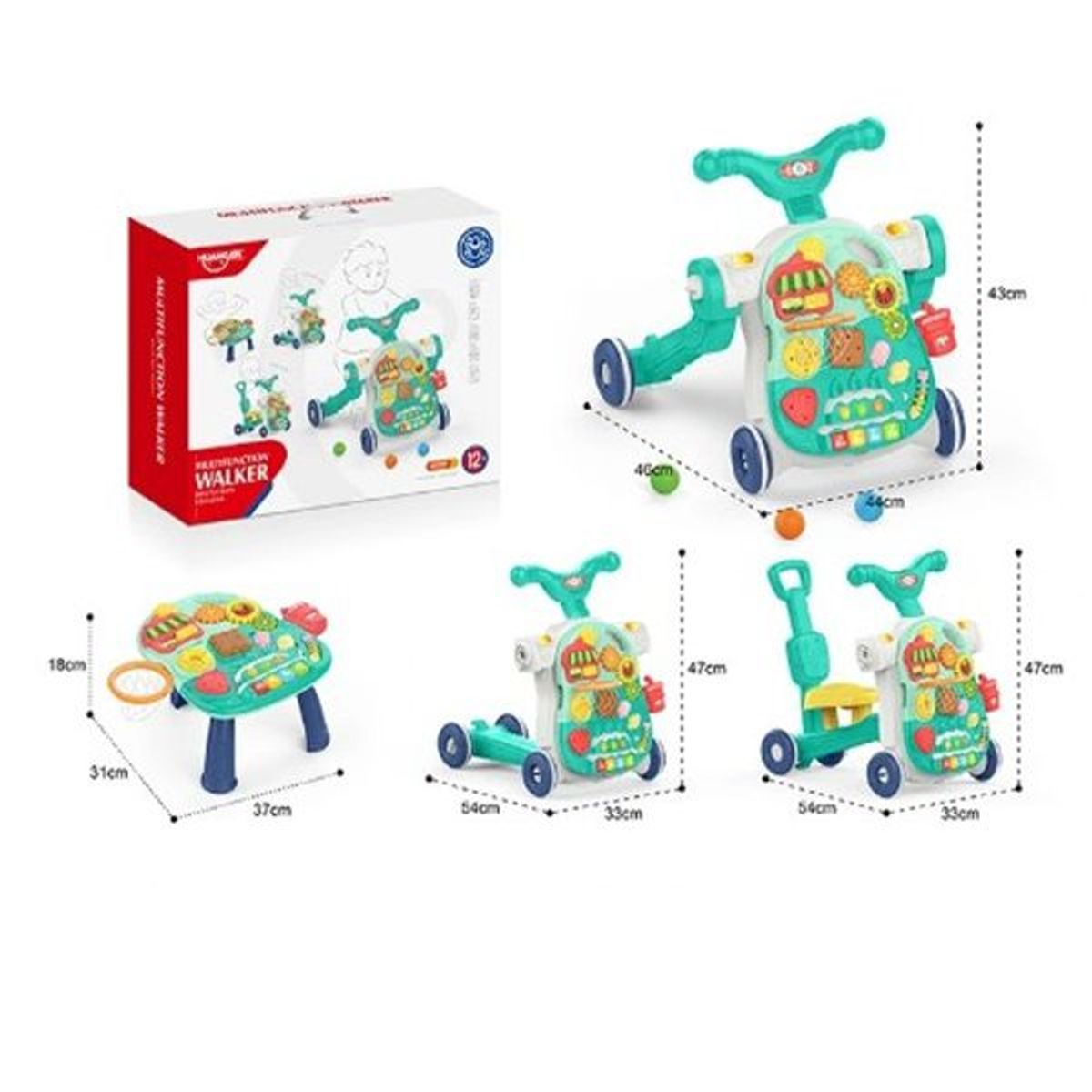 GENERICO - Andador - Caminador Musical Didáctico 4 en 1 Para Bebé