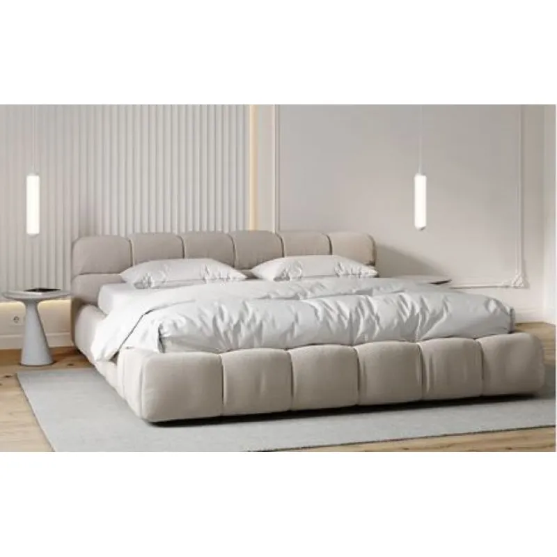 GENERICO - Cama Box Tarima + Cabecera Zola Beige Queen