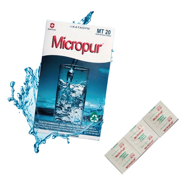 GENERICO - 3 Pastillas purificadoras de agua marca MICROPUR