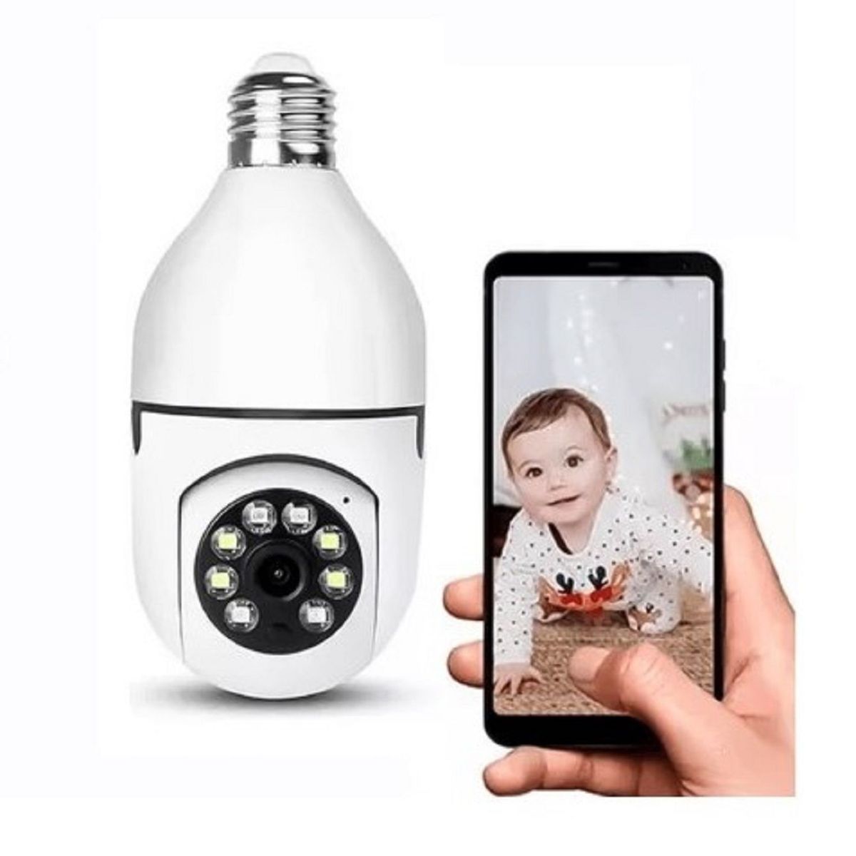 GENERICO - Foco Cámara IP Espia Vigila en Tiempo Real