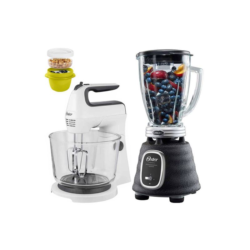 OSTER - Combo Licuadora BPST02Batidora de Mano y Pedestal