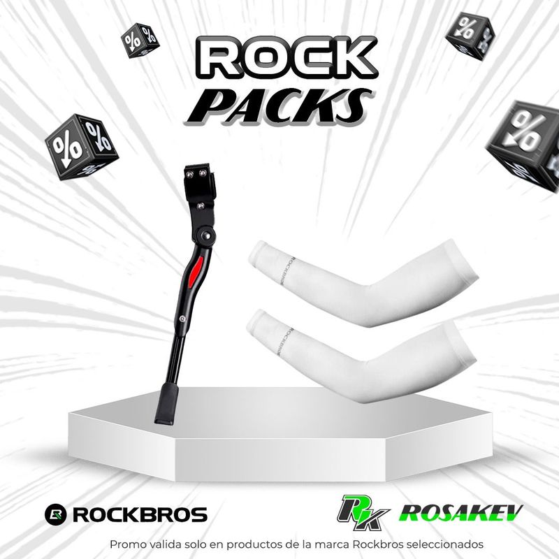 ROCKBROS - PROMO PACK MANGA BLANCO Y PARADOR