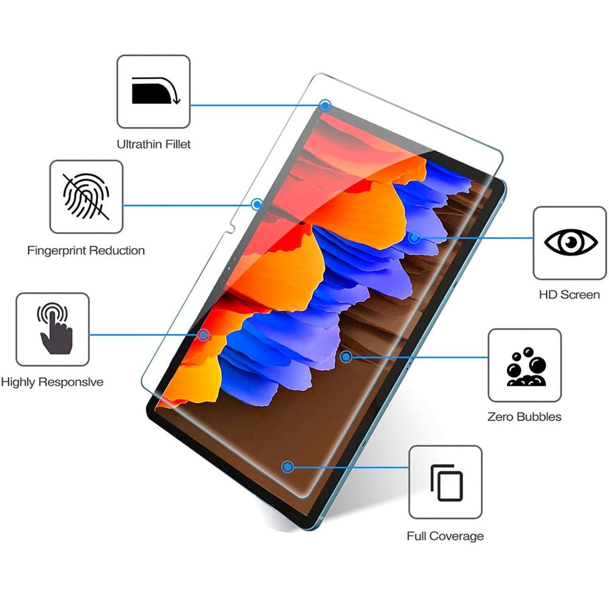 GENERICO - Mica para Samsung Tab S7 11 " - T870 de Vidrio Templado Antishock