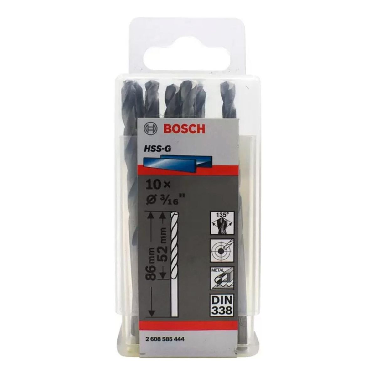 BOSCH - Bosch Broca Metal HSS-G X10U  4.8mm 3/16"