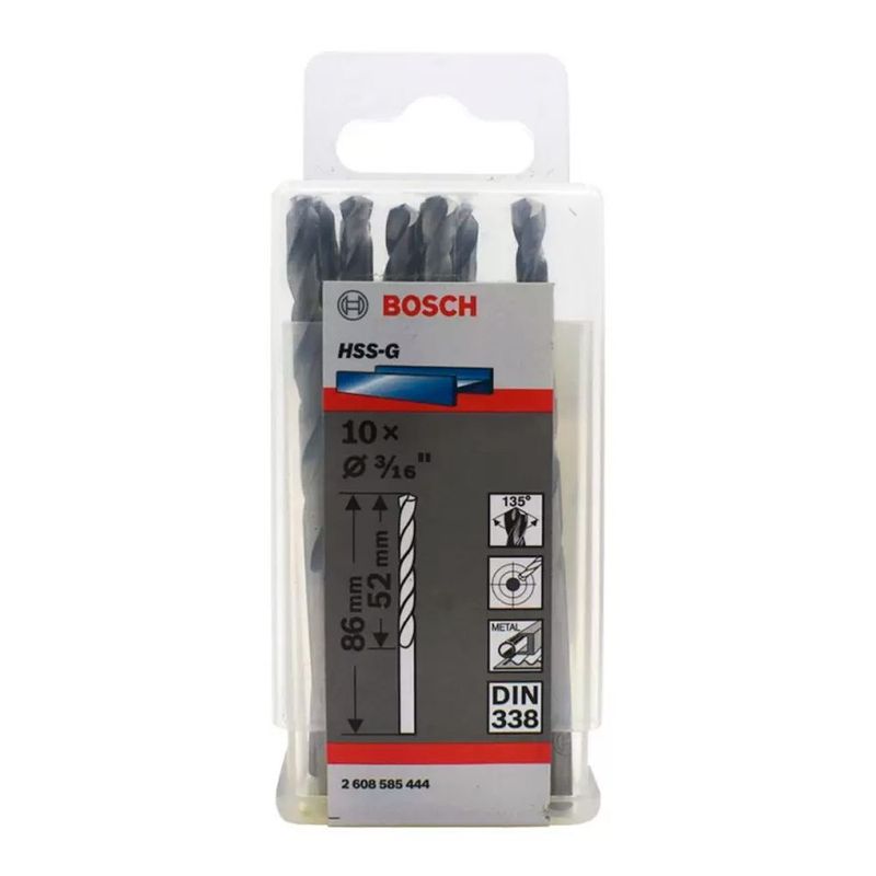 BOSCH - Bosch Broca Metal HSS-G X10U  4.8mm 3/16"