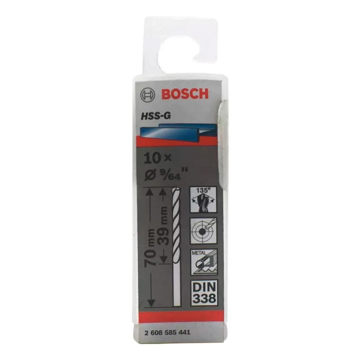 BOSCH - Bosch Broca Metal HSS-G X10U  3.6mm 9/64"