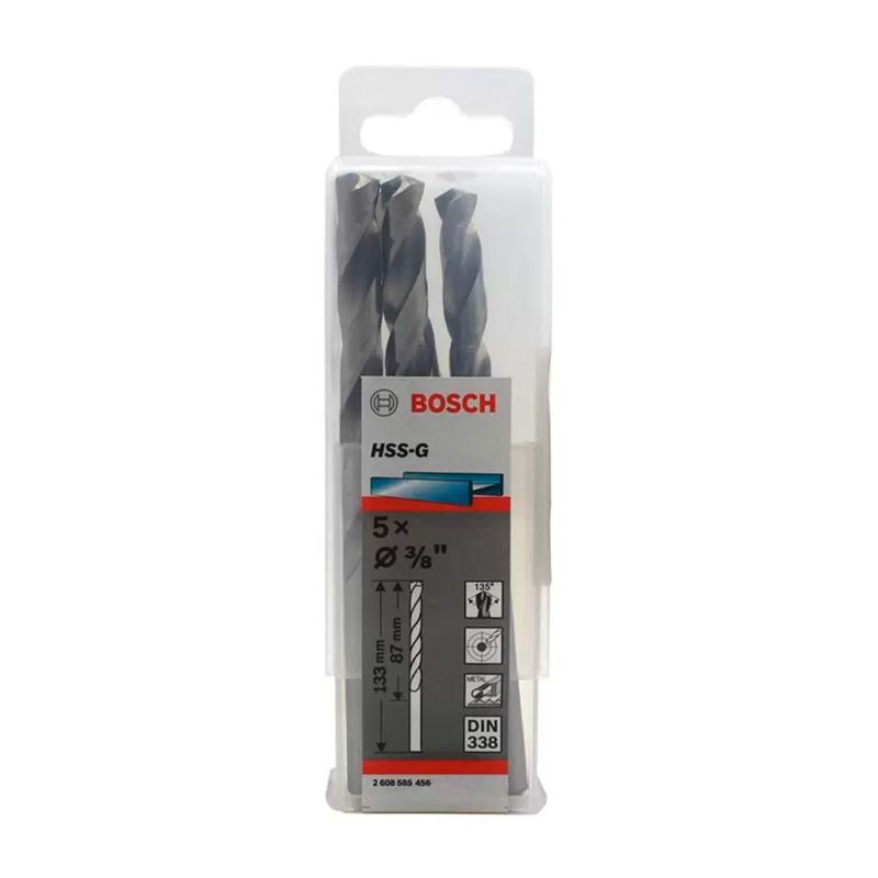 BOSCH - Bosch Broca Metal HSS-G X5U  9.5mm 3/8"
