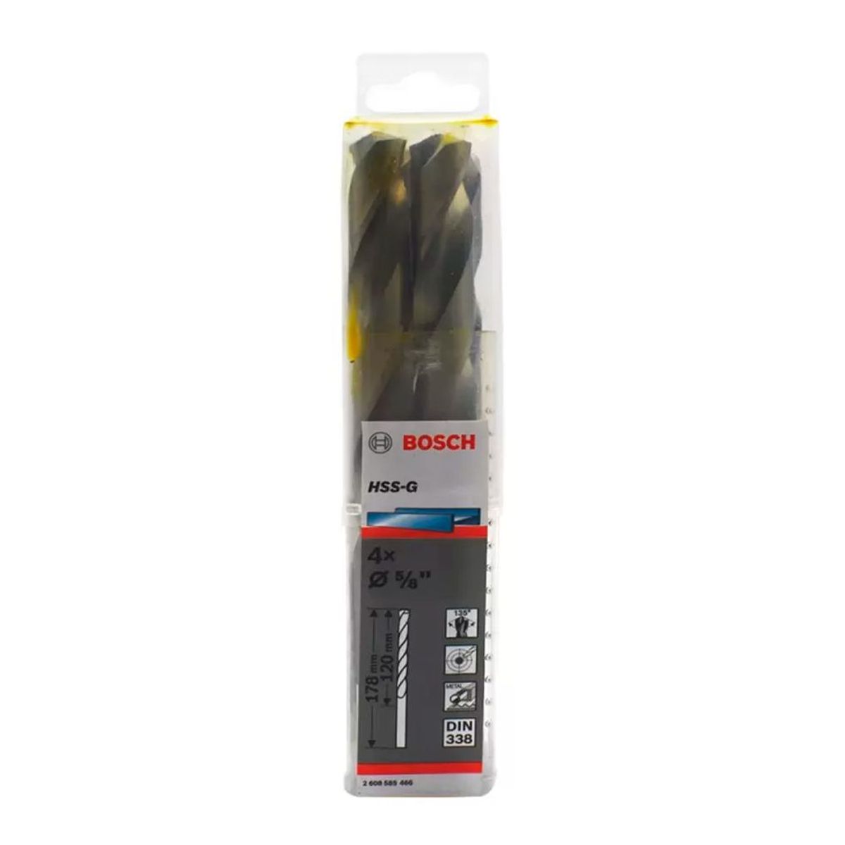 BOSCH - Bosch Broca Metal HSS-GX4U  15.9mm 5/8"