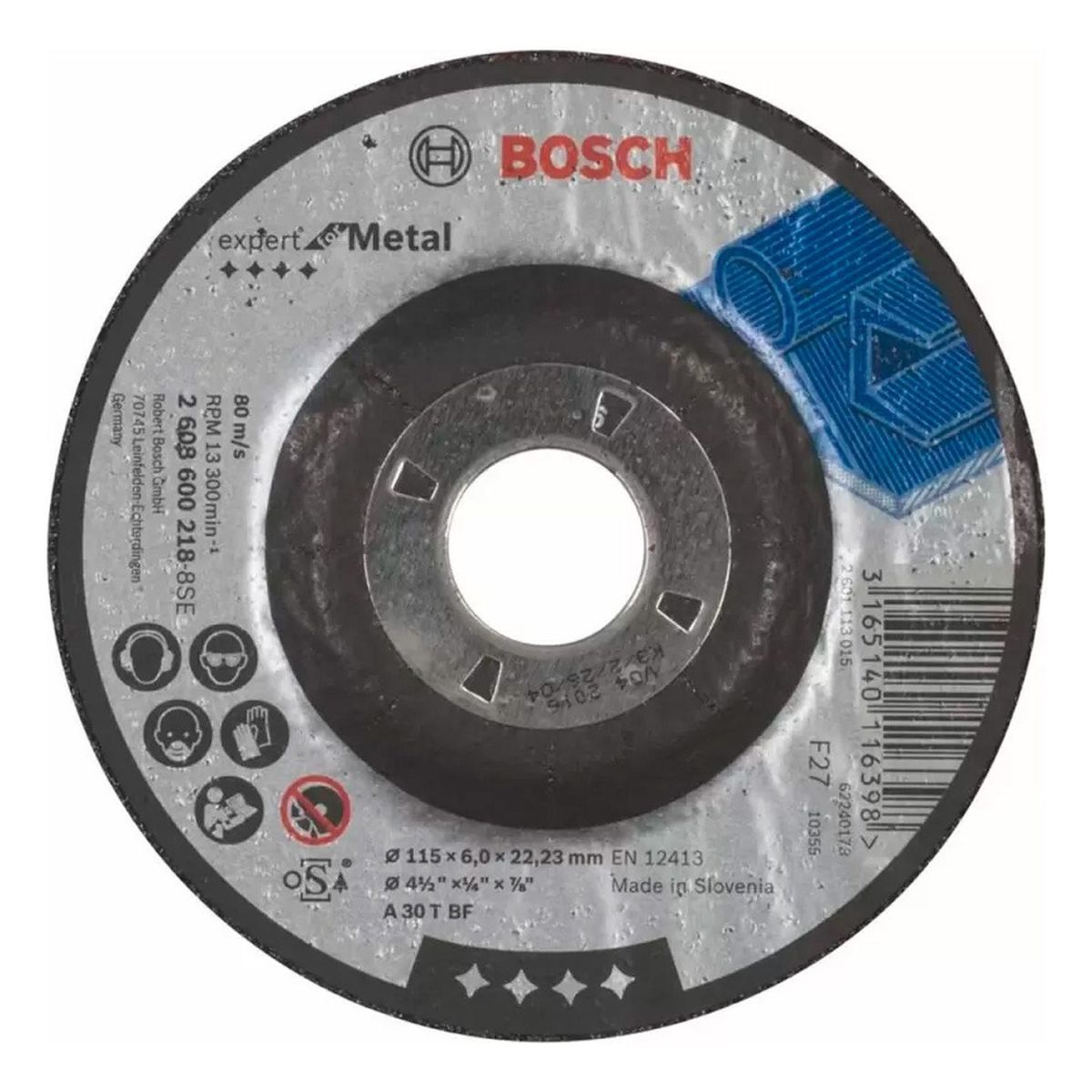 BOSCH - Bosch Disco Abrasivo Desbaste Expert Metal 115X60 Deprimido
