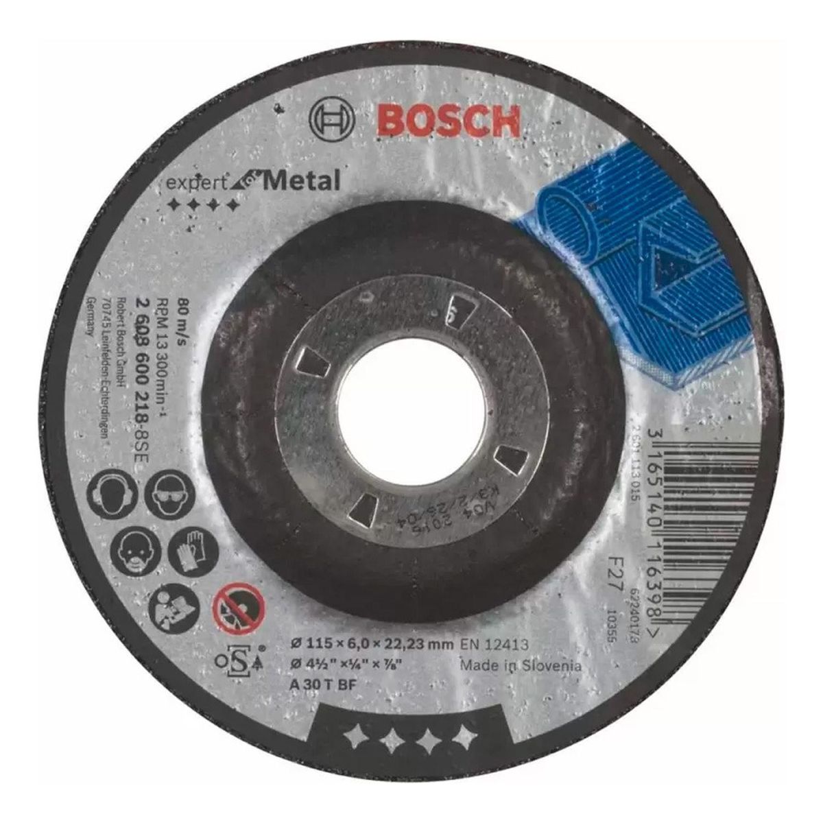 BOSCH - Bosch Disco Abrasivo Desbaste Expert Metal 115X60 Deprimido