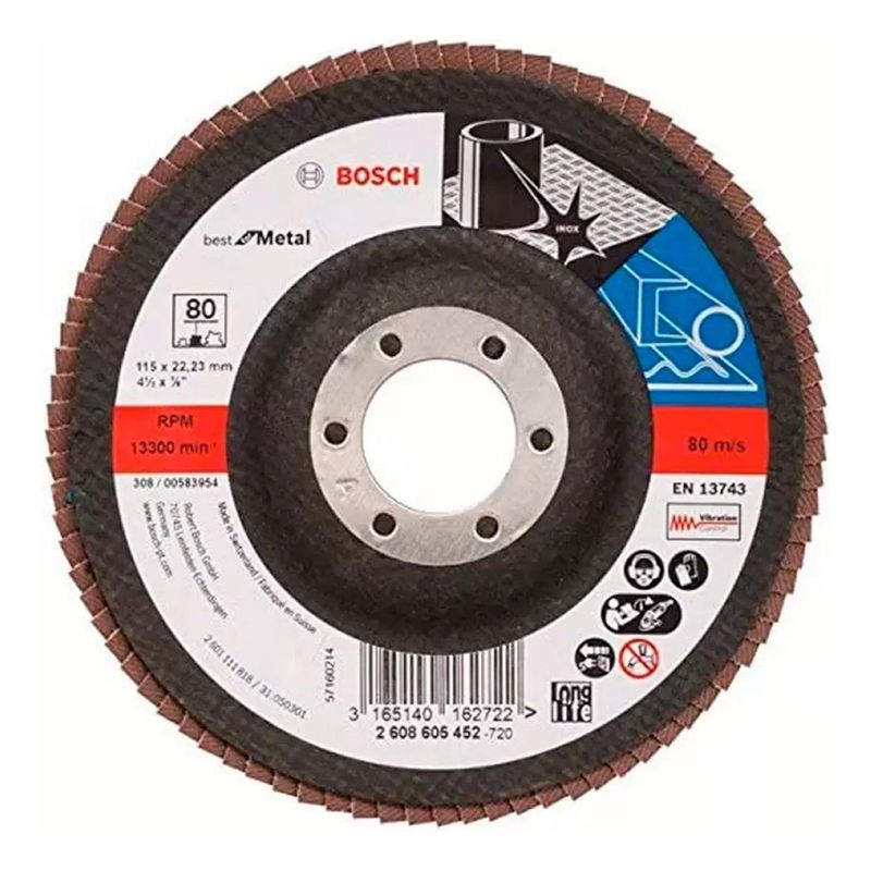 BOSCH - Bosch Disco Flap Best para Metal 45 Gr80 Curvo