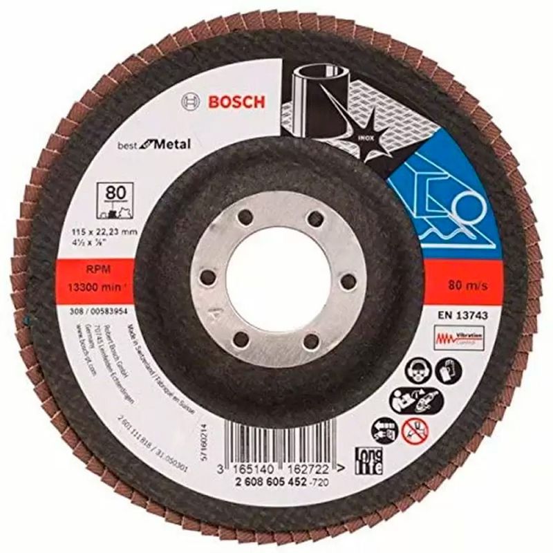 BOSCH - Bosch Disco Flap Best para Metal 45 Gr80 Curvo
