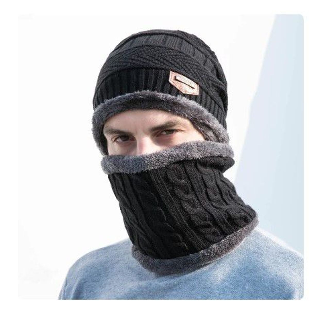 GENERICO - Gorro de Abrigo con Cuellera Super Suave